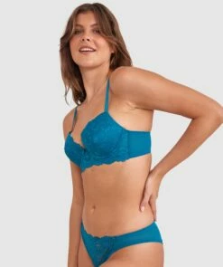 Hallie Push Up Bra - Blue 8 Hallie Push Up Bra - Blue -BRAS N THINGS Shop hallie push up bra blue 01353502 5