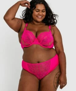 Inez Full Cup Underwire Balconette Bra - Pink