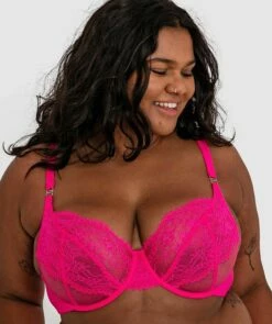 Inez Full Cup Underwire Balconette Bra - Pink -BRAS N THINGS Shop inez full cup underwire balconette bra pink 01409401