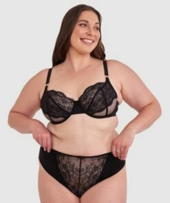 Inez Full Cup Underwire Bra - Black