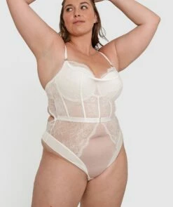 Inez Push Up Balconette Bodysuit - Ivory