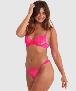 Inez Underwire Balconette Bra - Pink