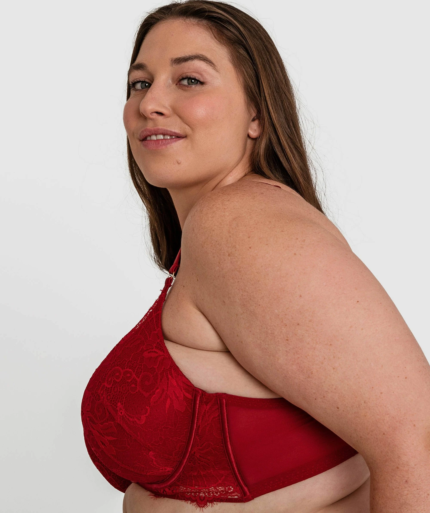 Ingrid Contour Plunge Bra - Dark Red 3 Ingrid Contour Plunge Bra - Dark Red - Image 3