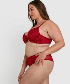 Ingrid High Waist Brief - Dark Red -BRAS N THINGS Shop ingrid high waist brief dark red 01279203 3