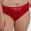 Ingrid High Waist Brief - Dark Red
