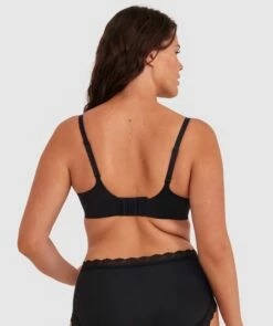 Inner Essence Full Cup Plunge Bra - Black -BRAS N THINGS Shop inner essence full cup plunge bra black 01325402 1
