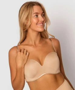 Inner Essence Full Cup Strapless Bra - Nude -BRAS N THINGS Shop inner essence full cup strapless bra nude 2 01152802 1