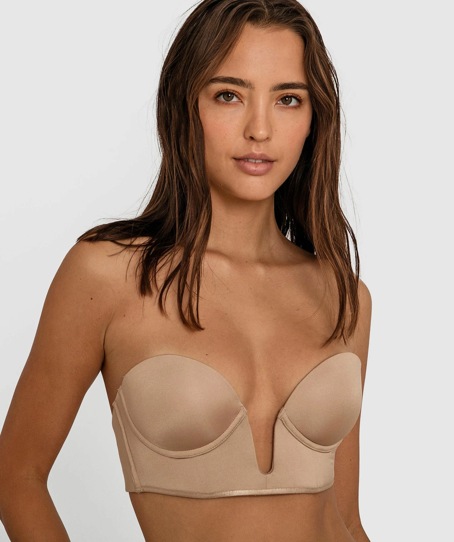 Inner Essence Strapless Plunge Bra - Nude 2 1 Inner Essence Strapless Plunge Bra - Nude 2