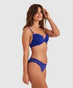 Janine Push Up Bra - Navy -BRAS N THINGS Shop janine push up bra navy 01478801 5