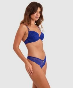 Janine V String - Navy 10 Janine V String - Navy -BRAS N THINGS Shop janine v string navy 01478901 7