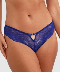 Janine V String - Navy