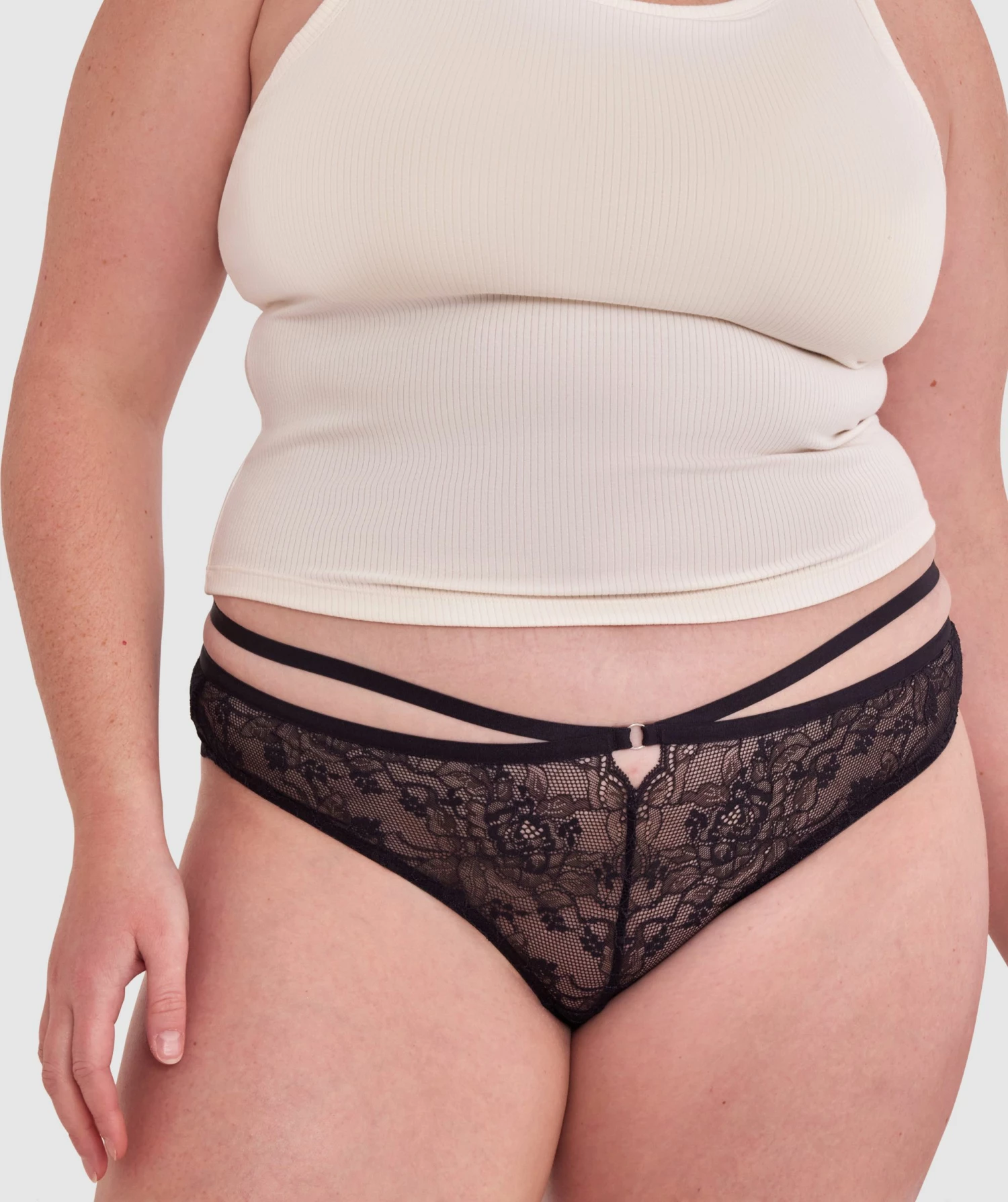 Lottie Brazilian Knicker - Black 1 Lottie Brazilian Knicker - Black