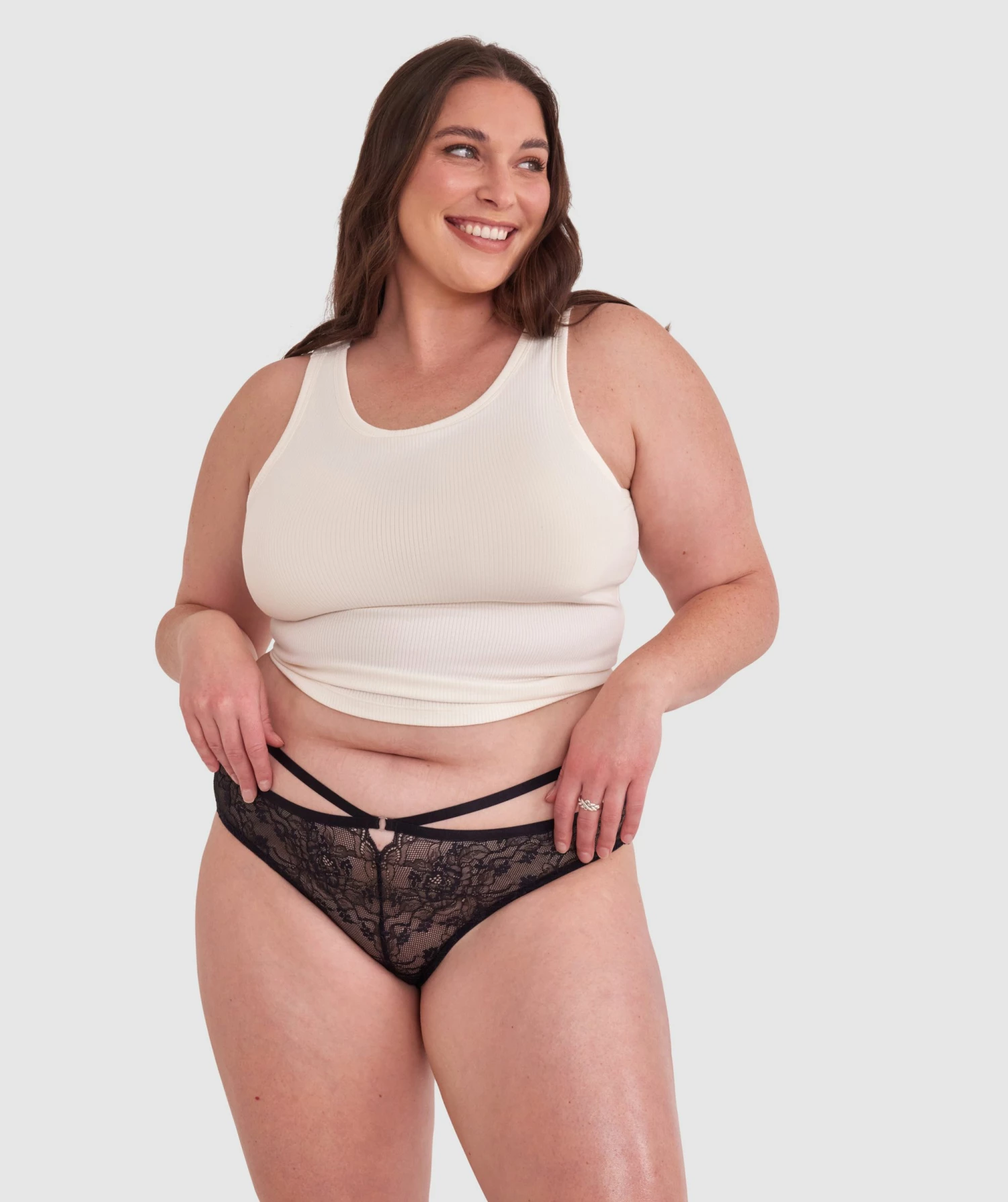 Lottie Brazilian Knicker - Black 2 Lottie Brazilian Knicker - Black - Image 2