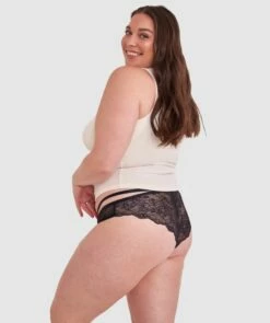 Lottie Brazilian Knicker - Black 7 Lottie Brazilian Knicker - Black -BRAS N THINGS Shop lottie brazilian knicker black 01436901 16