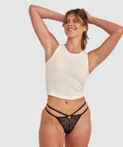 Lottie Tanga Brief - Black -BRAS N THINGS Shop lottie tanga brief black 01436801 15