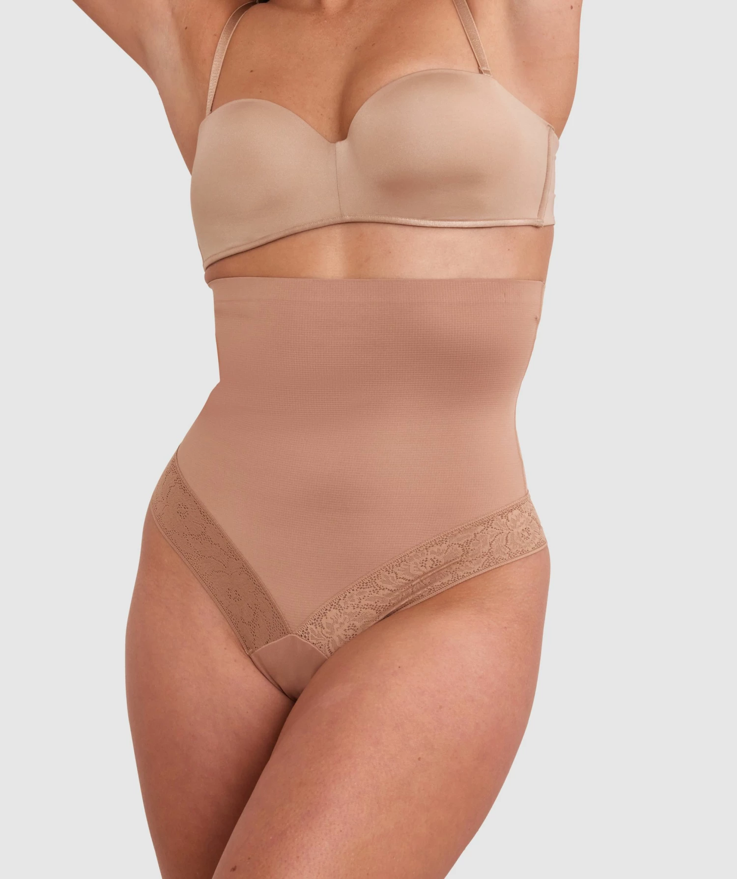 Luxe Solutions Control High Waisted V String - Nude 3 1 Luxe Solutions Control High Waisted V String - Nude 3
