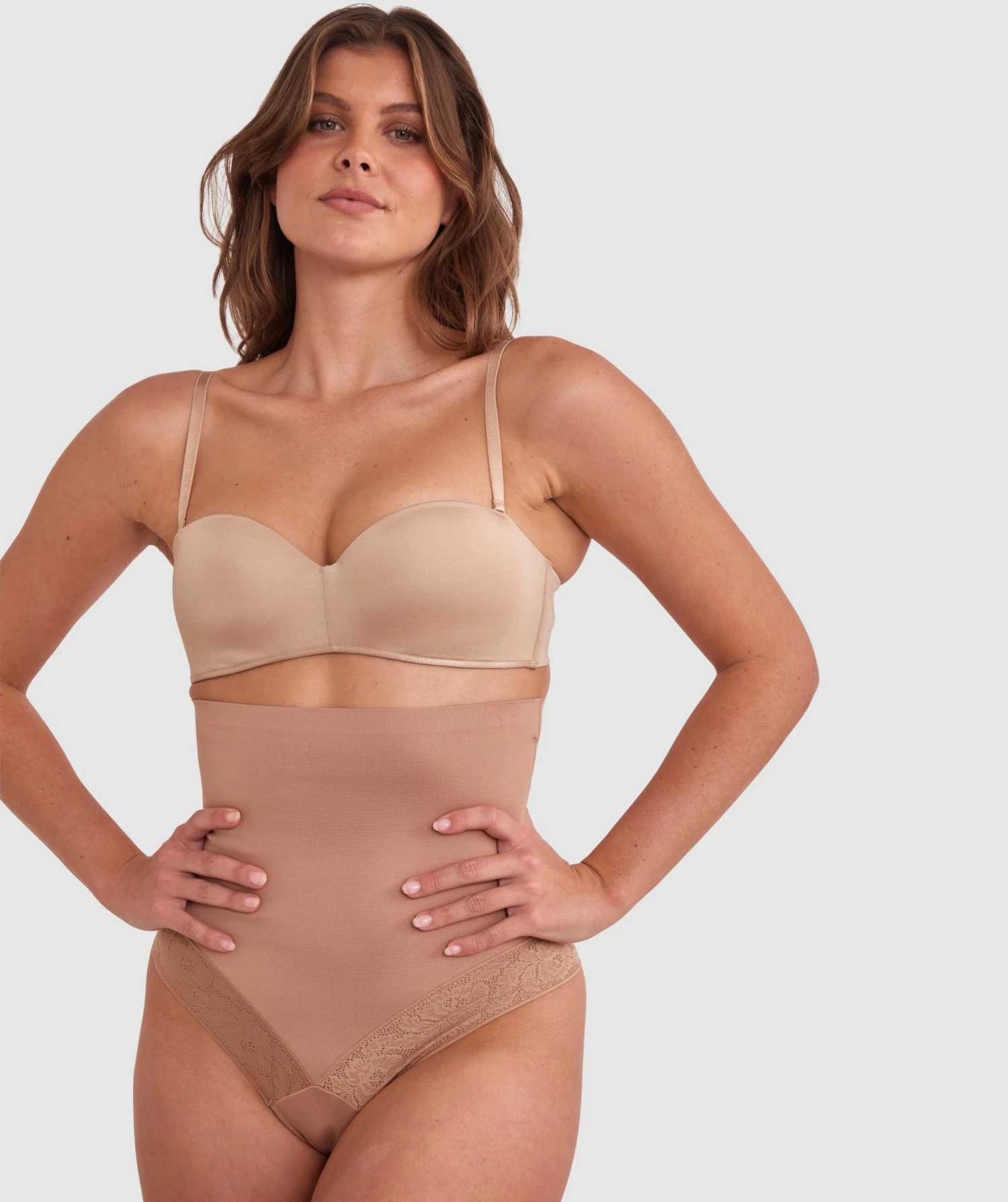 Luxe Solutions Control High Waisted V String - Nude 3 2 Luxe Solutions Control High Waisted V String - Nude 3 - Image 2