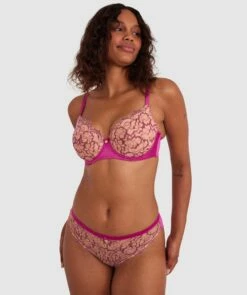 Madrid Full Cup Balconette Bra - Rose -BRAS N THINGS Shop madrid full cup balconette bra rose 01487701 2