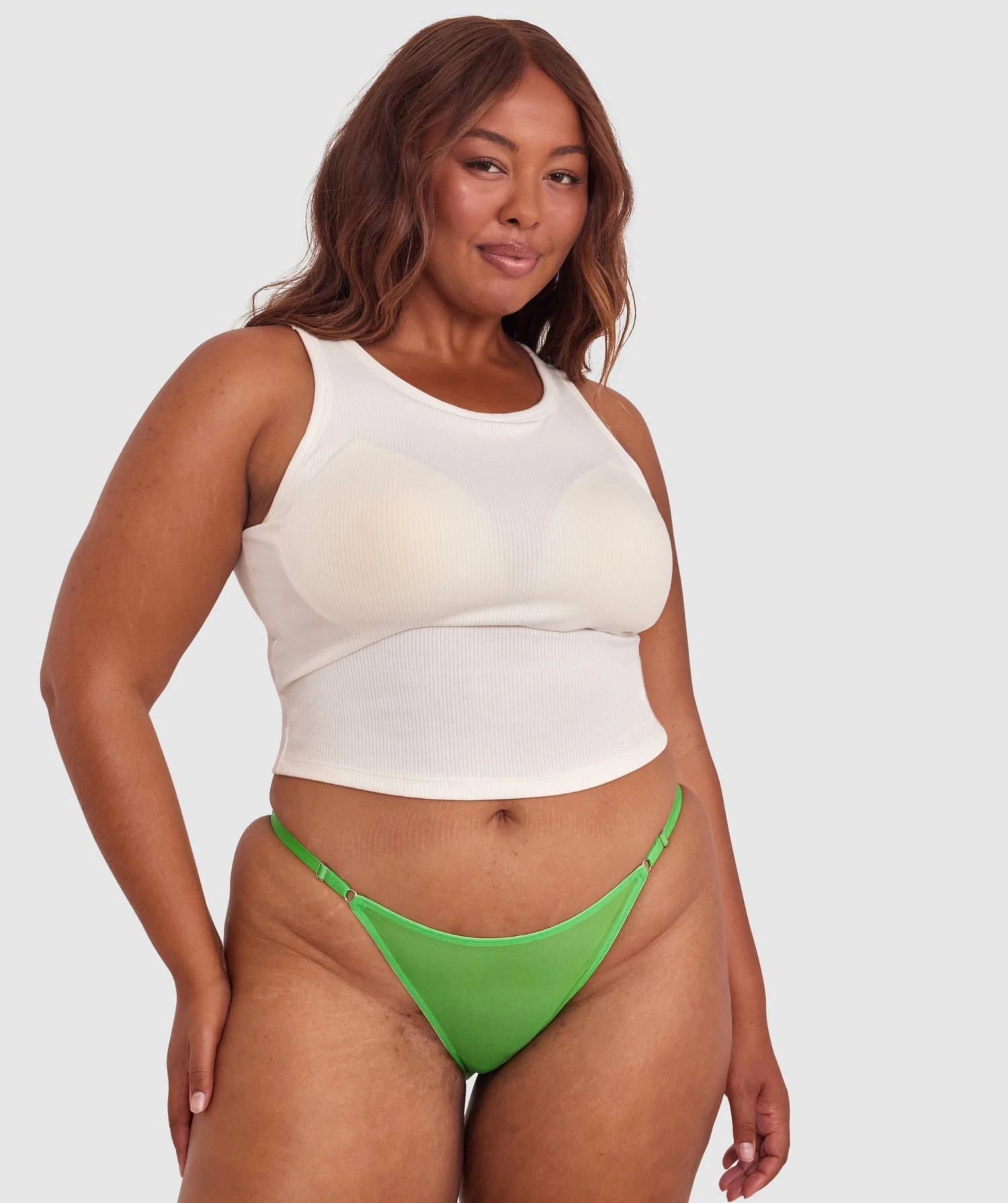 Mesh Basics Bikini - Chartreuse 4 Mesh Basics Bikini - Chartreuse - Image 4