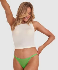 Mesh Basics V String - Chartreuse -BRAS N THINGS Shop mesh basics v string chartreuse 01443003 4