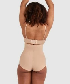 Microfibre High Waist Brief - Nude -BRAS N THINGS Shop microfibre high waist brief nude 00492601