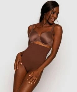 Microfibre High Waist Brief - Nude 6 -BRAS N THINGS Shop microfibre high waist brief nude 6 00492603 3