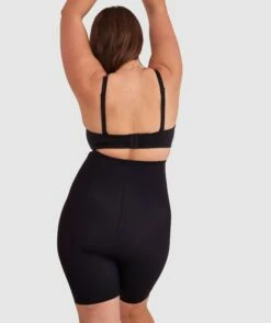 Microfibre Thigh Shaper - Black -BRAS N THINGS Shop microfibre thigh shaper black 00492802