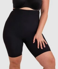 Microfibre Thigh Shaper - Black