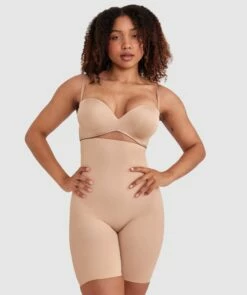 Microfibre Thigh Shaper - Nude