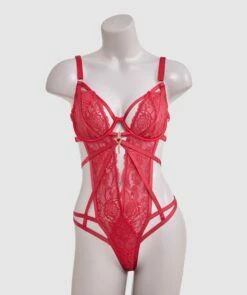 Night Games Bleeding Hearts Bedroom Bodysuit - Red -BRAS N THINGS Shop night games bleeding hearts bedroom bodysuit red 01468301 6