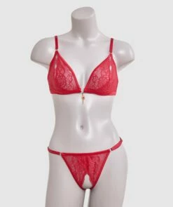 Night Games Bleeding Hearts Crotchless & Cupless Set - Red -BRAS N THINGS Shop night games bleeding hearts crotchless cupless set red 01468601 7