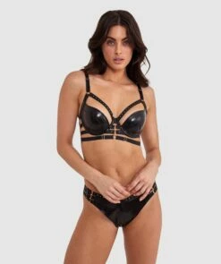 Night Games Bondage Bae Push Up Bra - Black 9 Night Games Bondage Bae Push Up Bra - Black -BRAS N THINGS Shop night games bondage bae push up bra black 01429101 11