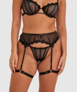 Night Games Desires Suspender - Black