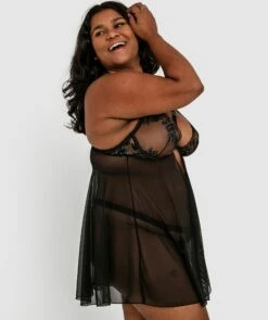 Night Games Empowered Underwire Babydoll - Black -BRAS N THINGS Shop night games empowered underwire babydoll black 01399101 1