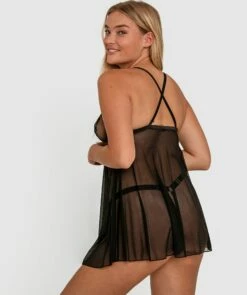 Night Games Empowered Underwire Babydoll - Black -BRAS N THINGS Shop night games empowered underwire babydoll black 01399101 5