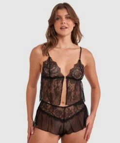 Night Games Mystic French Knicker - Black -BRAS N THINGS Shop night games mystic french knicker black 01432502 12