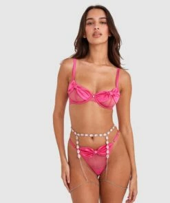 Night Games Prom Queen Crystal Suspender - Pink -BRAS N THINGS Shop night games prom queen crystal suspender pink 01488801 2