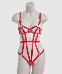 Night Games Sassy Cupless Bodysuit - Red -BRAS N THINGS Shop night games sassy cupless bodysuit red 01449701 7