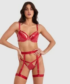 Night Games Sassy Suspender - Red -BRAS N THINGS Shop night games sassy suspender red 01449601 7