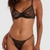 Night Games Simply Sexy Underwire & Mini V Set - Black