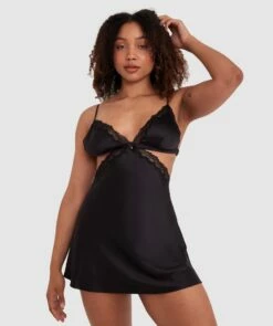 Night Games Summer Crush Slip - Black -BRAS N THINGS Shop night games summer crush slip black 01473801