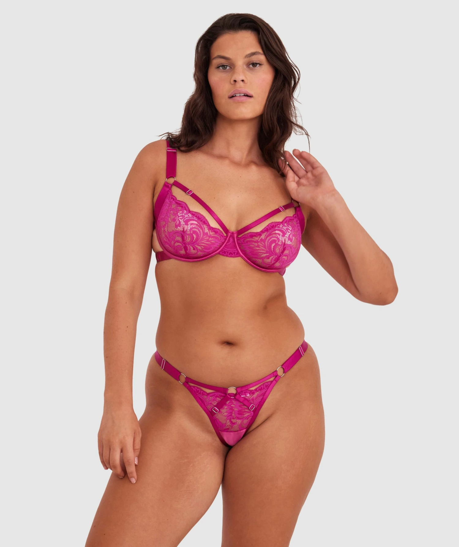 Night Games Summer Crush Soft Cup & Mini V Set - Pink 1 Night Games Summer Crush Soft Cup & Mini V Set - Pink