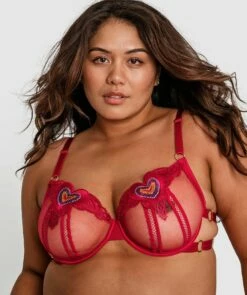 Night Games Valentines Underwire Soft Cup - Red