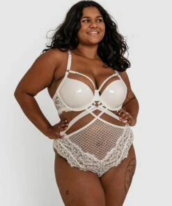 Night Games Voguish Push Up Bodysuit - Ivory