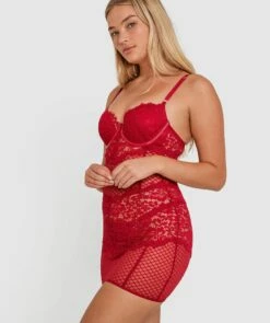Night Games Voguish Push Up Slip - Dark Red -BRAS N THINGS Shop night games voguish push up slip dark red 01381202 5