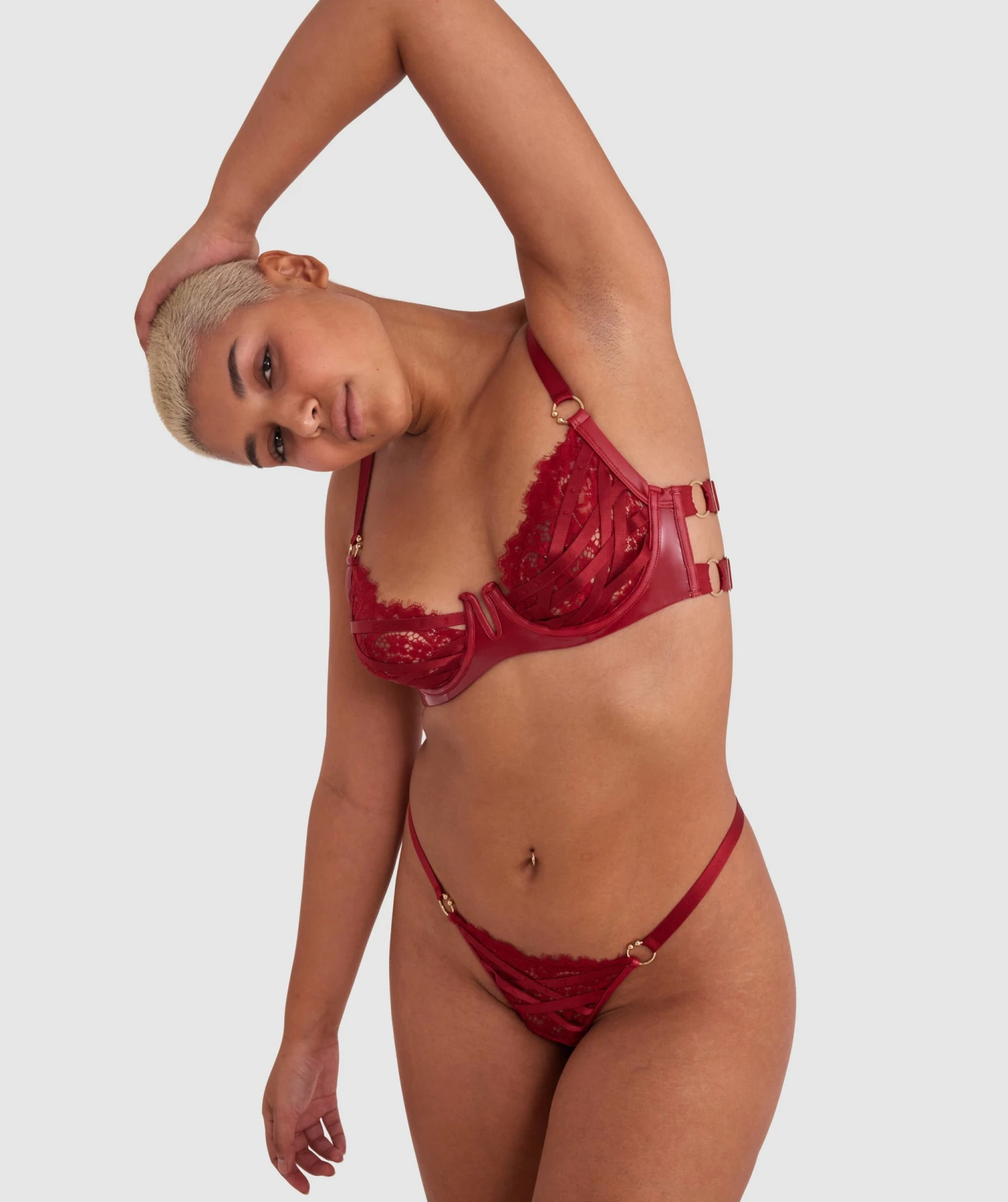 Night Games Voguish Underwire Bra - Dark Red 3 Night Games Voguish Underwire Bra - Dark Red - Image 3