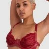 Night Games Voguish Underwire Bra - Dark Red