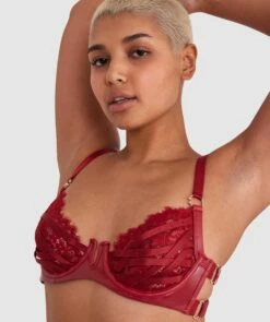 Night Games Voguish Underwire Bra - Dark Red