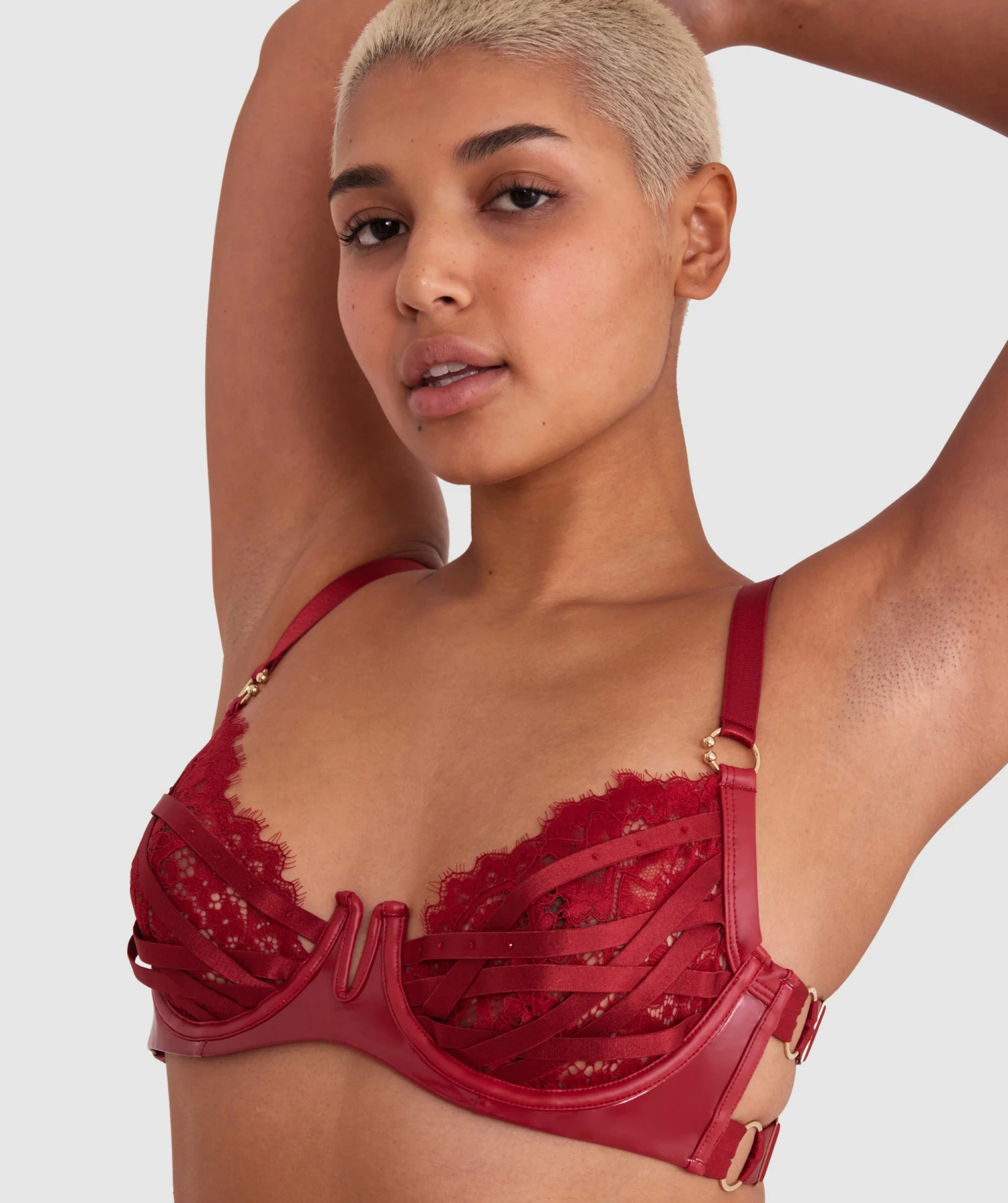 Night Games Voguish Underwire Bra - Dark Red 1 Night Games Voguish Underwire Bra - Dark Red
