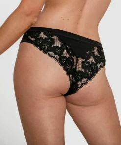 Planet Bliss Lace Brazilian Knicker - Black -BRAS N THINGS Shop planet bliss lace brazilian knicker black 01238702